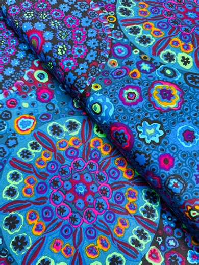 Kaffe Fassett Millefiore Blue 108” Wide Quilt Backing Fabric - Etsy