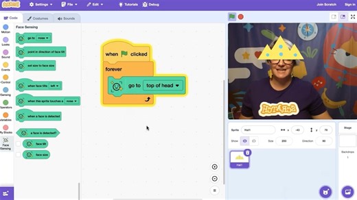 Scratch中面部识别AI的应用