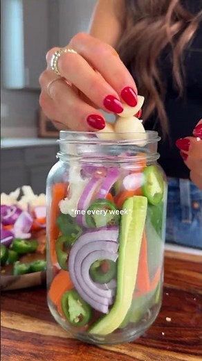 *Me every week* Quick pickled veggies make everything better! #shorts #recipe #healthyrecipe