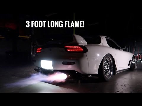 Built RX-7 Shoots Flames! *WARNING LOUD*