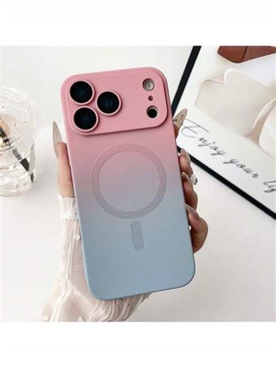 Compatible With IPhone 17 Pro Max, 17 Pro, 17 Air Fashionable Gradient Silicone Matte Multi-Color Magnetic Phone Case, Compatible With Apple 17, 16, 15, 14, 13, 12, 11 Pro Max Plus, 16E, Also Compatible With Samsung S25Ultra S26Ultra A37 A57 A56 A55 A16 A17 S25FE And Other Models, Summer, 17 Phone Case, Gift, 17 Pro Max Phone Case, 16 Phone Case | SHEIN
