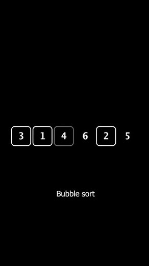 Animations | Programming | Algorithms on Instagram: "Bubble Sort is a simple sorting algorithm that repeatedly steps through the list, compares adjacent elements, and swaps them if they are in the wrong order. The pass through the list is repeated until no swaps are needed, indicating that the list is sorted. . . If you have any questions or need further clarification, please feel free to ask! . . For more content like this, don't forget to give it a like and follow for regular updates! . . #alg