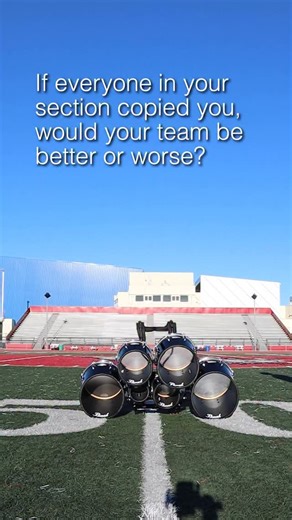 Serious question. If everyone in your marching band or color guard copied you, would the team be better or worse? . #marchingband #bandsofamerica #drumcorps #drumline #colorguard | Forte Athletics