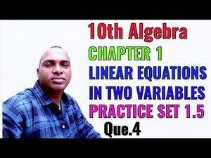 Practice Set 1.5 Questions 4 Chapter 1 Linear Equations In Two Variables Maharashtra Board