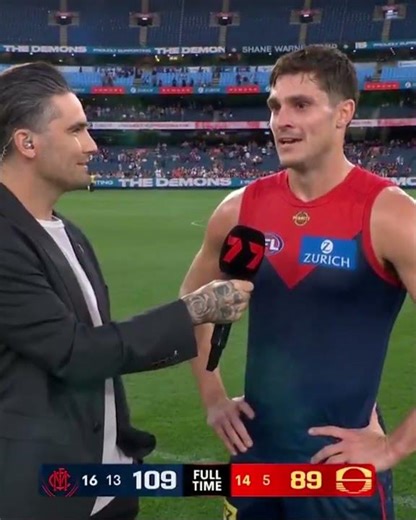 Jack Steele - Post Match Interview - 2026, Rd 4 - Melbourne v GCS @7Sport @AFL #afl #melbournefc