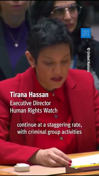1K views · 71 reactions | In Haiti, over 4,700 people were killed and almost 2,500 others kidnapped in 2023 alone. There's opportunity to "support Haitian efforts towards a true democratic governance [...] and to end the deadly cycles of violence and abuse," HRW's Tirana Hassan tells the UN Security Council. | Human Rights Watch | Facebook