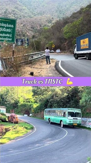 Indian Driver Skill at its Peak! 🇮🇳 Massive Container Truck vs TNSTC Bus! ⚡
