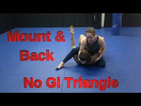 No Gi BJJ: Triangle Choke From Mount and Back Mount