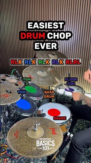 Easiest Drum Chop Ever (Seriously) 🥁 #drums #beginner #rhythmtutorial