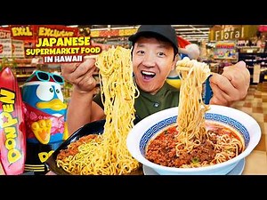 Eating ONLY Japanese SUPERMARKET FOOD in Hawaii | Mitsuwa vs. Don Quijote!