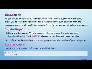 How to Sum a Column in PostgreSQL with a Limit on Results