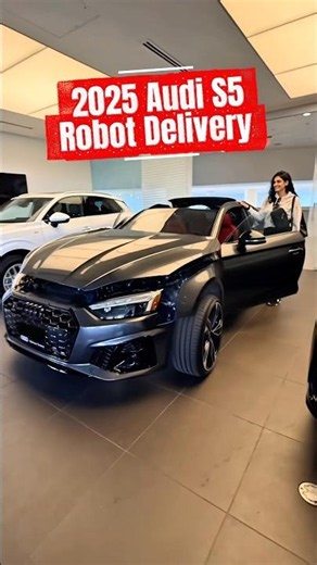 Giant Robot Delivering This Audi S5 #robotics #audi #futuristic
