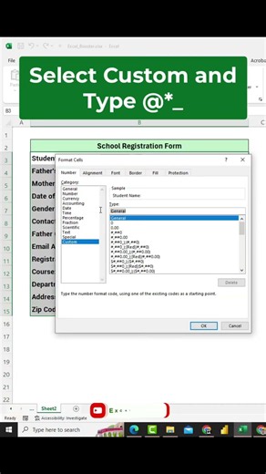🚀 Create Professional Excel Forms with One Simple Trick! 📋✨ #excel #exceltips