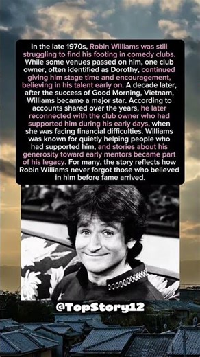 The Woman Who Helped Robin Williams Before He Was Famous. #shorts #celebrity #hollywood