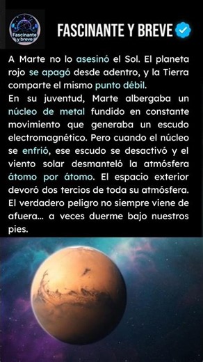 El punto débil que compartimos con Marte.