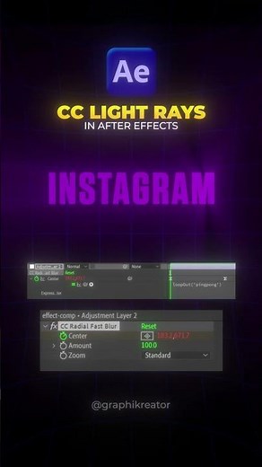 light rays after effects | after effects tutorial