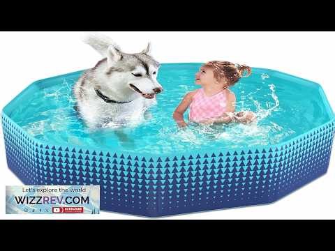 Jasonwell Foldable Dog Kiddie Pool Hard Plastic Kids Paddling Pool Toddler