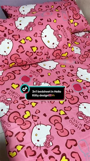 Another fresh new sheets🥰😍 My personal bias!”HELLO KITTY”🎀 get yours now. Bedsheet   2 pillowcase🫶 #Canadiancotton #3n1bedsheetswith2pillowcase #curtains #hellokitty #sanrio @Shop Vyn Home Essentials