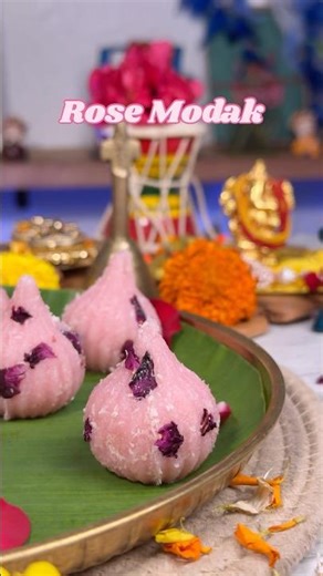 Rose Coconut Modak Recipe🌹#modak #modakrecipe #ganeshchaturthi #ganpati #ganpatibappamorya #recipe