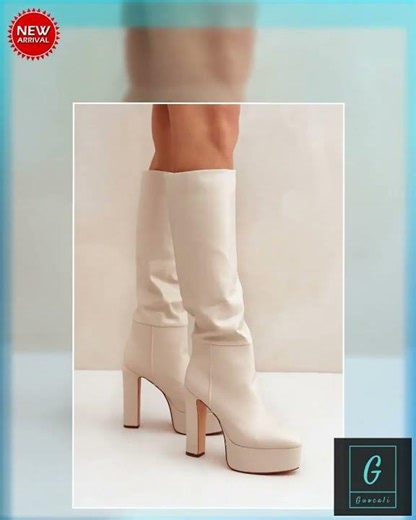 Women Heel Boots - Very High Block Shoes