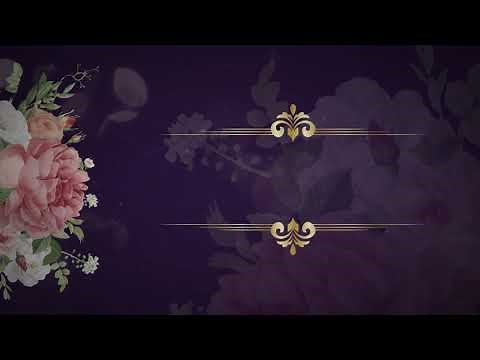 Purple Floral Invite Background | Purple & Gold | Wedding E-Invite | Full HD Background | Blank