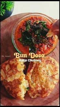 Bun Dosa 🥞 & Kara Chutney 🌶️ | Soft Dosa Combo | Tamil Street Style Comfort #cooking #food #recipe