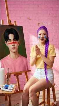 Rumi Melukis Wajah Jinu ❤️. #shorts #kpopdemonhunters #rumi #kpop