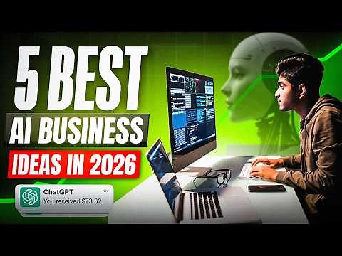 5 BEST AI Business Ideas in 2026 (For Beginners) | High Profitable Opportunities 🤑