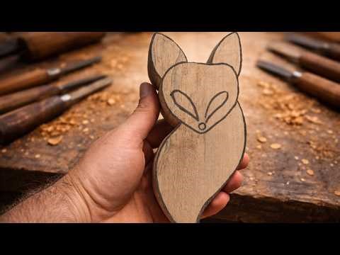 How This Simple Wood Block Becomes a Fox