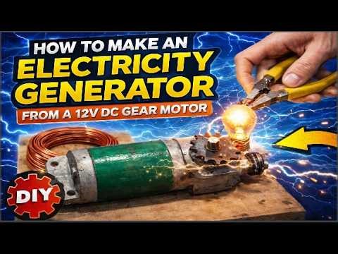 How to Make an Electricity Generator from a 12V DC Gear Motor – Part 1 ⚡