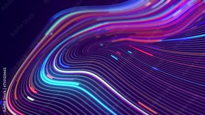 looped animation. moving particles of information.