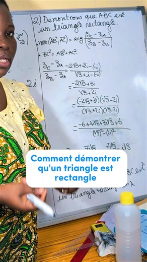 Comment démontrer qu'un triangle est rectangle en utilisant les affixes des points. #maths #mathematics #studygram #mathhack
