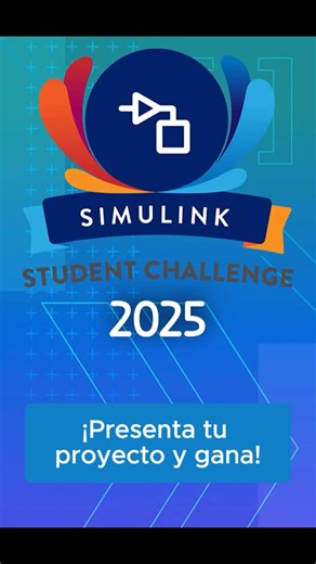 MATLAB Colombia on Instagram: "¿Tienes un proyecto increíble que use #Simulink? Crea un video corto mostrando cómo utilizaste Simulink y participa para ganar premios en efectivo y reconocimiento internacional de MathWorks. 💡Abierto a estudiantes de todo el mundo ¡Este es tu momento para brillar! 👉 Conoce más en el enlace : https://www.mathworks.com/academia/students/competitions/student-challenge/simulink-student-challenge.html o también puedes bucar en Google: Simulink Student Challenge 2025 