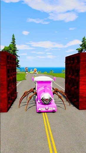 FUNNY AND CRAZY CARS VS SPIKES #shorts | Smash Drive