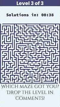 Maze Puzzle Brain Game: Can You Solve All 3 Levels? 🧠🔍