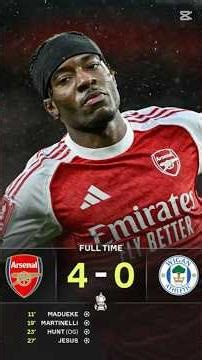 First-Half FIREWORKS: Arsenal Cruise to FA Cup Fifth Round vs Wigan (4-0)