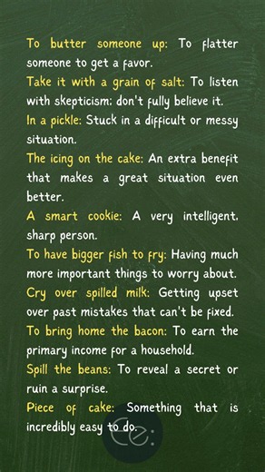 Top 10 American food idioms you need to sound native 🍒 #phrases #expression #meaning #idioms #slang