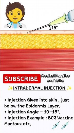 Intradermal Injection technique#injection#doctors#medicalstudent‪@MedicalPracticeandTalks‬