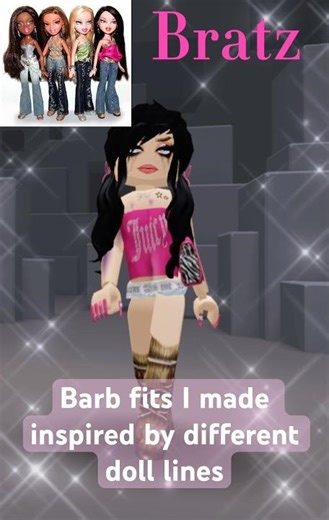 Barb outfits I made inspired by by different doll lines #roblox #barbie #robloxbarbie #trending