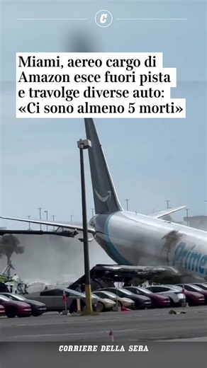 Un aereo cargo di Amazon è uscito fuori pista domenica pomeriggio all’aeroporto di Miami — uno dei più trafficati degli Stati Uniti —: il velivolo non è si è fermato all’interno del perimetro dello scalo, ma ha proseguito la sua corsa sfondando la recinzione, travolgendo diversi veicoli in quel momento in transito si una strada e prendendo fuoco. Il velivolo coinvolto è un Boeing 767 cargo della società 21 Air che volava per conto del gigante dell’e-commerce. Il bilancio, ancora provvisorio, for