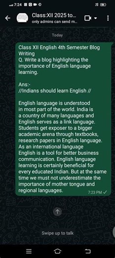 Class XII English 4th Semester Blog Writing