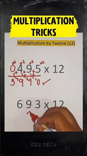 Multiply by 12 in SECONDS! 😱 (No Calculator) #mathtricks