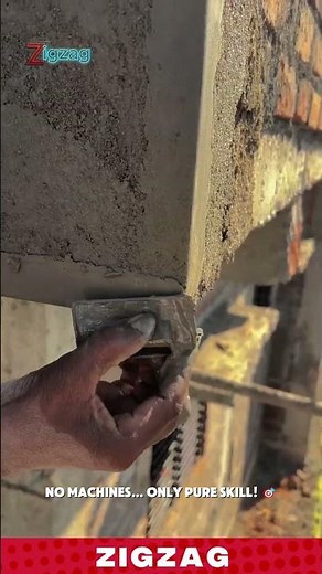 Hand - Finished Concrete Edges for Beam and Column Detailing in Professional Construction Work