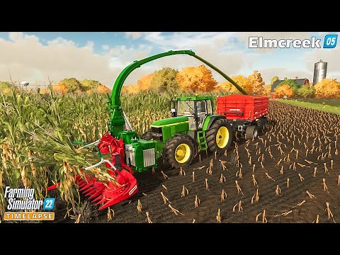 Farming Simulator 22🔸Elmcreek #05🔸Chopping Maize with a LACOTEC Chopper and Making Silage. Plowing