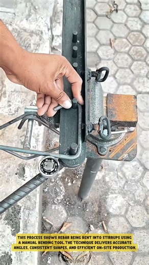 Manual Rebar Bending into Stirrups using a Compact Bending Jig – Good Tools and Machinery in Daily