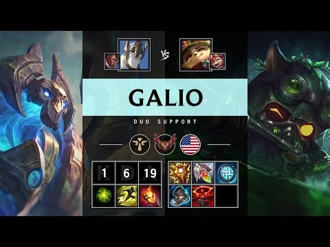 Galio Support vs Teemo - NA Grandmaster Patch 25.18