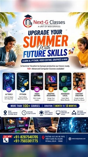 Summer Vacation Mein Future Skills Sikho 🚀 | AI, Python, Video Editing & More