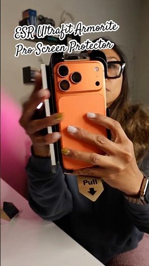 Installing a new ESR Screen Protector on my 📱#iphone17promax #maureenscott