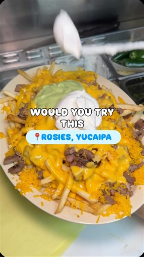Would You Try These Carne Asada Fries 🤔 Location Info Below ⬇️ ⬇️⬇️ . ☎️phone orders Yucaipa: (909) 797-7906 CaliMesa:(909) 446-1382 . 📍32357 Yucaipa Blvd #4, Yucaipa, CA 92399 📍 1145 Calimesa Blvd, Calimesa, CA 92320 . ⏰OPEN ALL WEEK ⏰ MON-WED 9-7:30 THURS 9-8 FRI-SAT 8-8 SUNDAY 8-5 # ROSIES #ROSIESFAM #MONSTERBURRITO #Burritos #MEXICAN #BeanNcheese #carneasada #asadafries #carneasadafries #burritos #mexican #mexicanfoodporn #monsterburrito #calimesa #yucaipa #rosies #tacos #mexico | Rosiesf