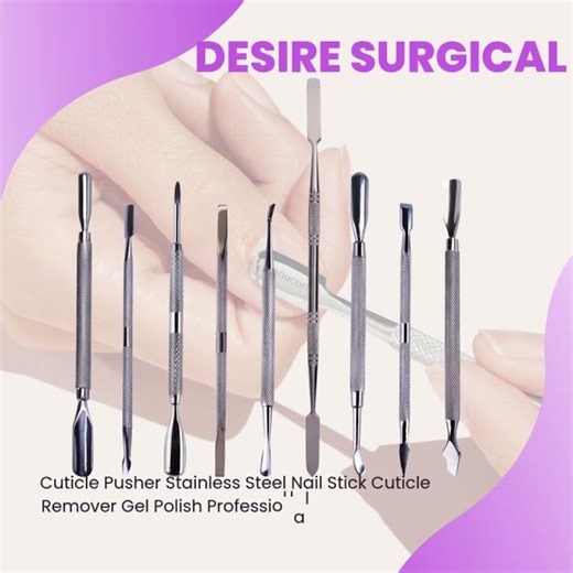Professional Manicure & Pedicure Cuticle Pusher – Dual-End Nail Cleaner Spoon Gouge**